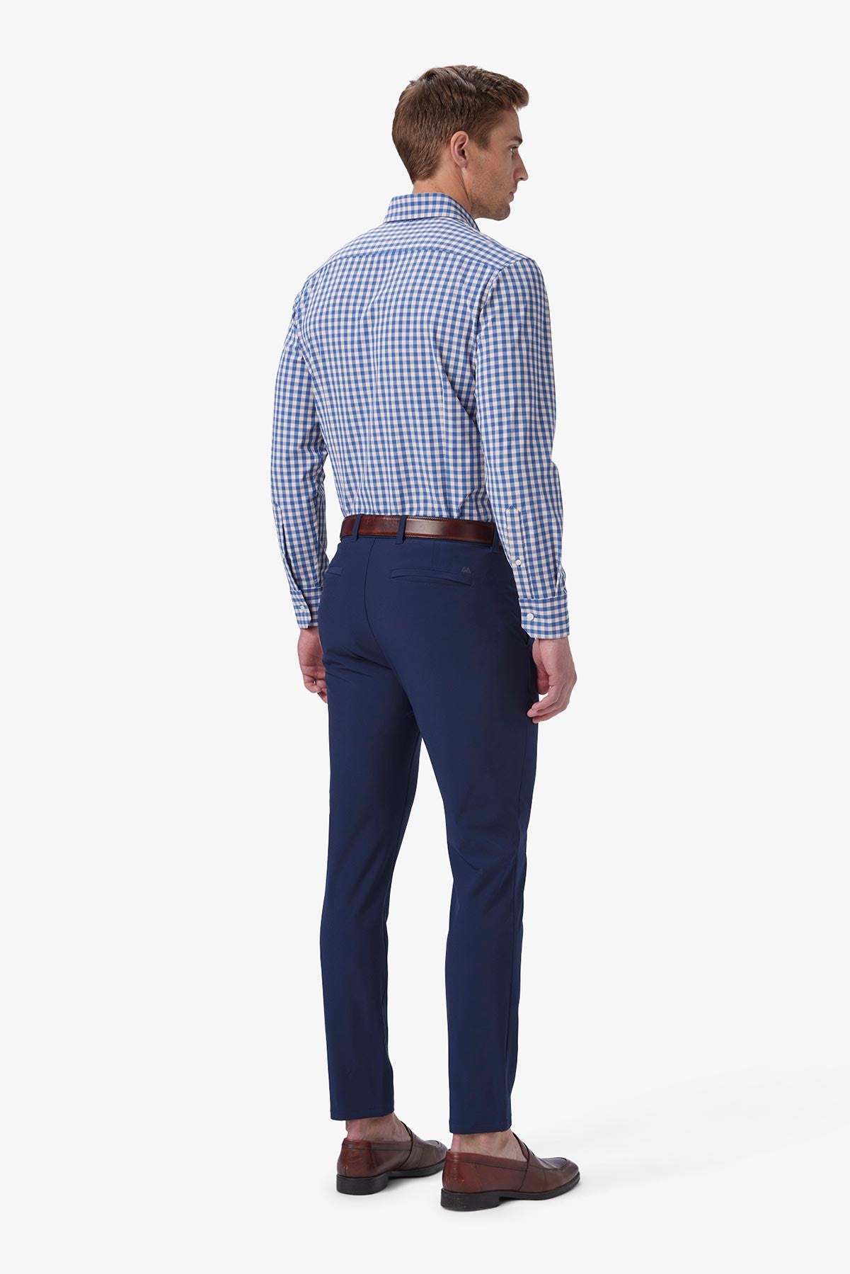 LEEWARD LS Navy Madison Check