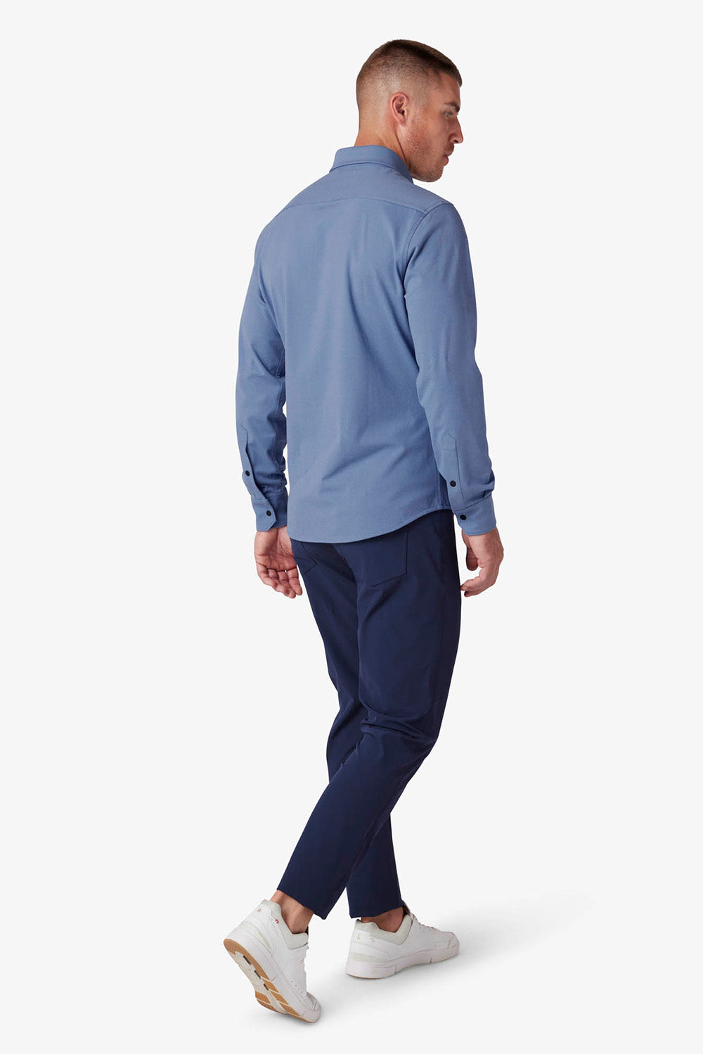 Mizzen + Main - Nolan LS - Coastal Fjord Heather - Back