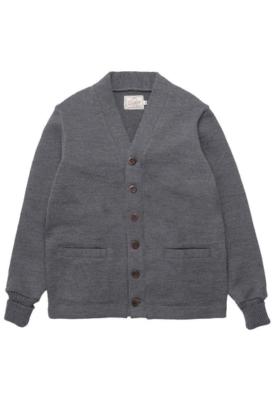 Dehen - Classic Cardigan - Charcoal - Flatlay Front