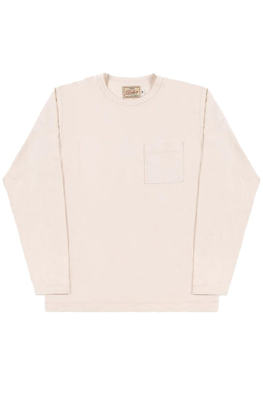 Dehen - Heavy Duty Long Sleeve Pocket Tee - Natural - Flatlay Front