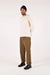 Dehen - Heavy Duty Long Sleeve Pocket Tee - Natural - On-Model Three-Quarter