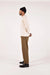 Dehen - Heavy Duty Long Sleeve Pocket Tee - Natural - On-Model Side