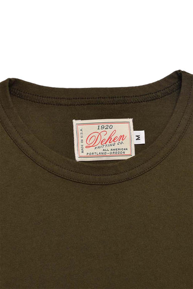 Dehen - Heavy Duty Tee - Loden - Collar Detail