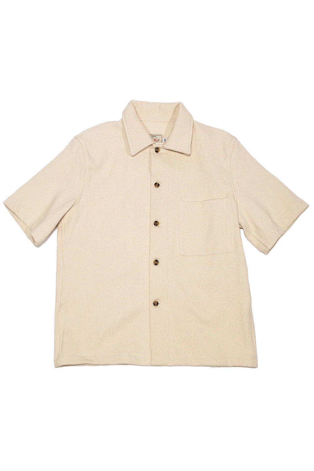 dehen lounge shirt natural sashi-ori front