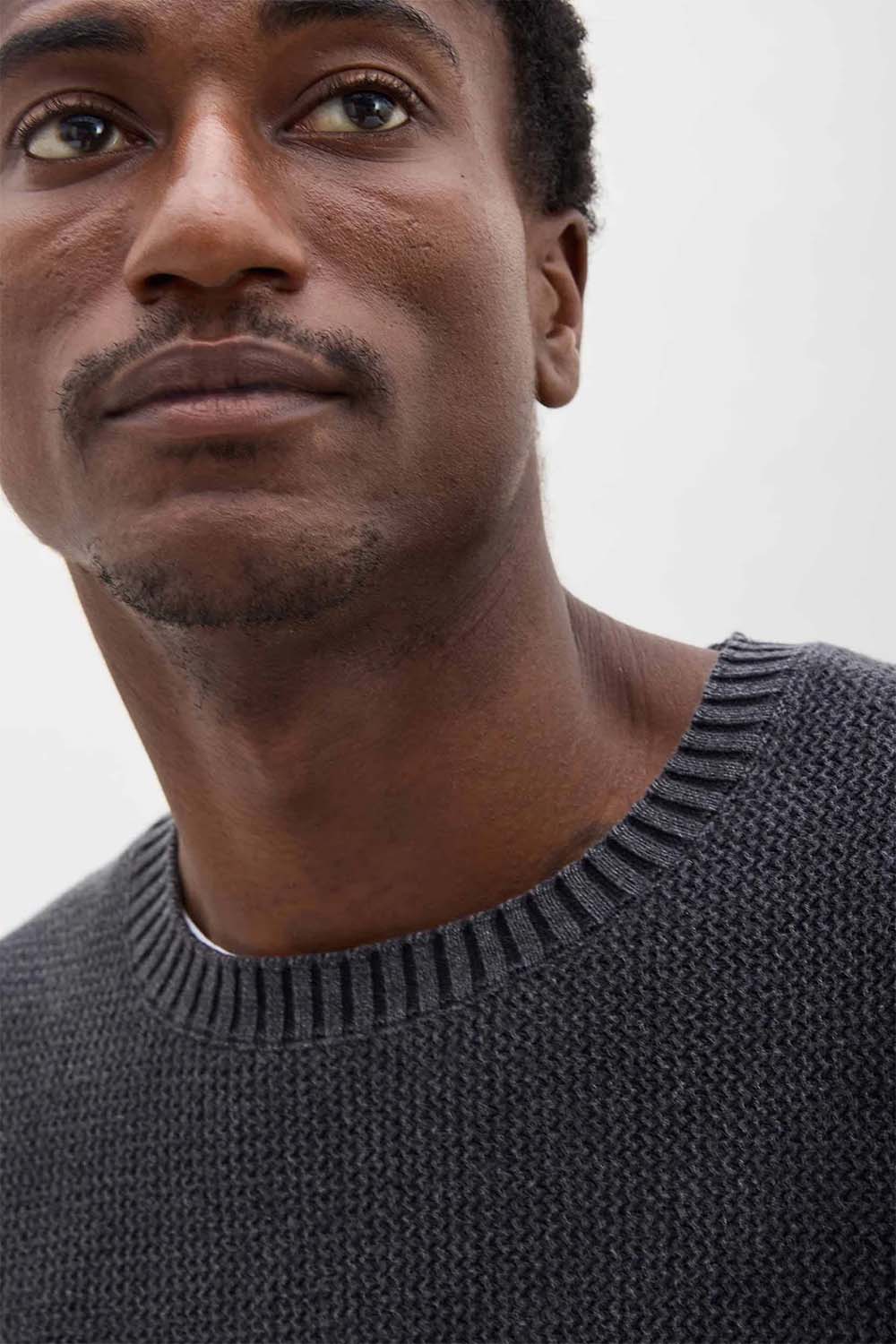 Richer Poorer - Dune Sweater - Black - Collar