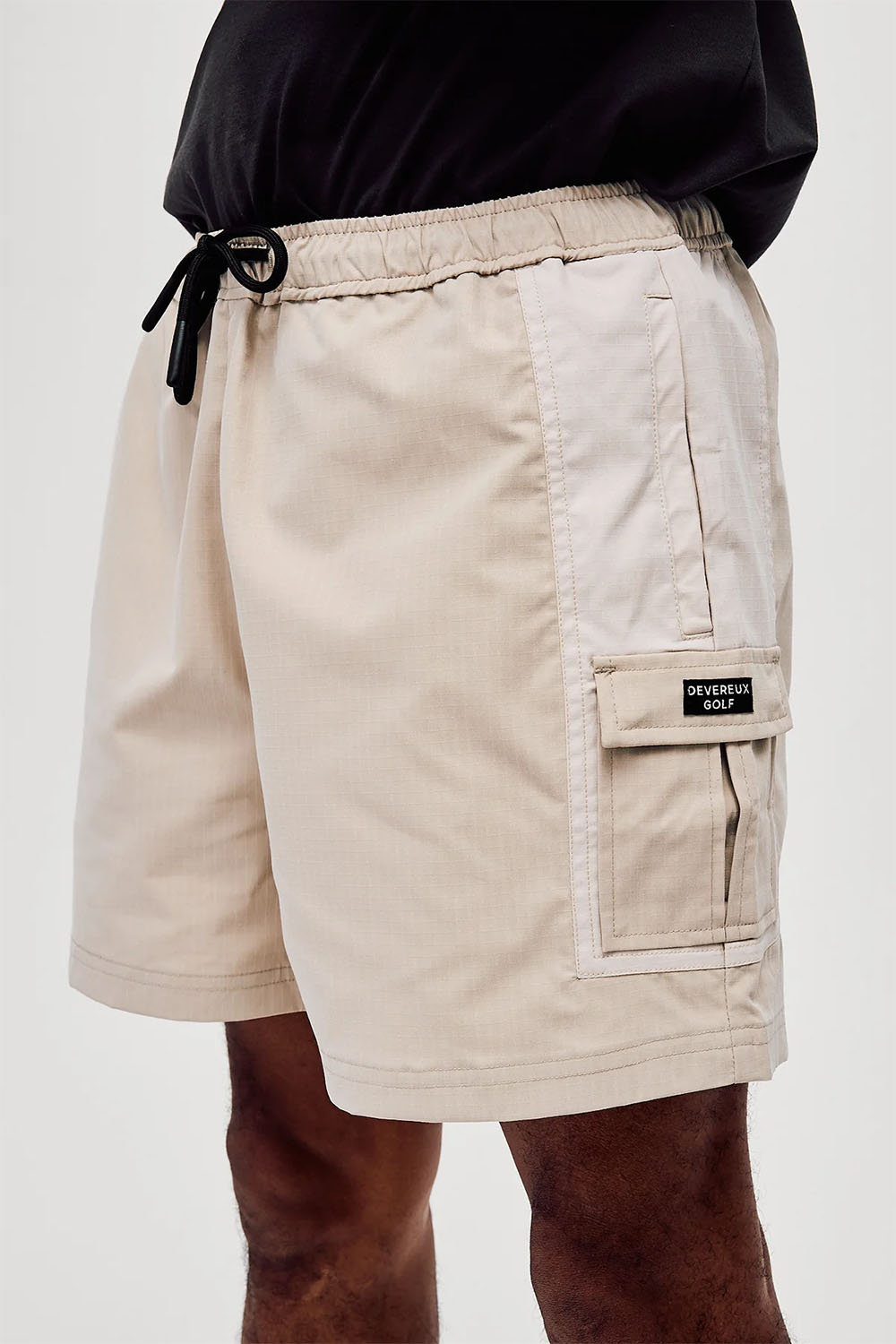 devereux golf cargo short beige side