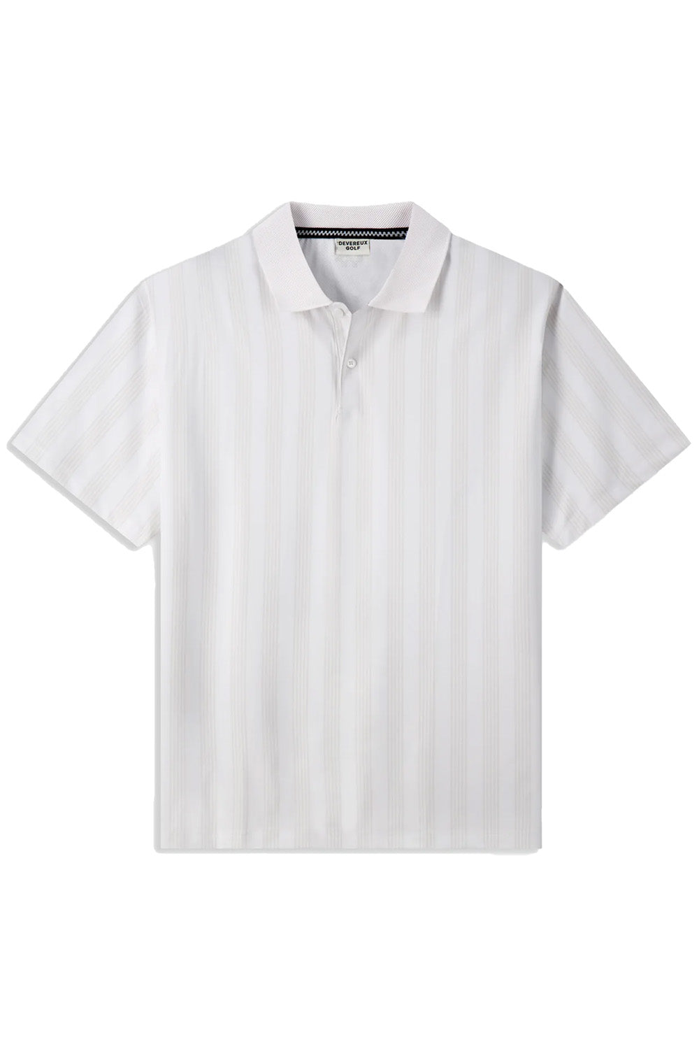 devereux golf oasis polo white flatlay