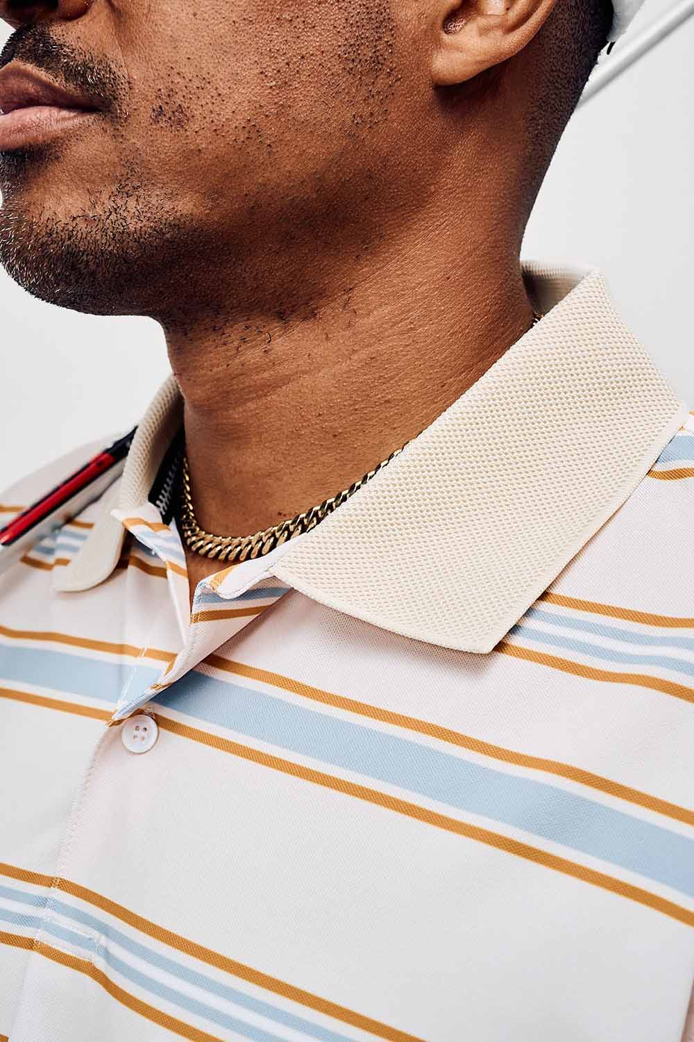 devereux golf saturday polo tobacco detail