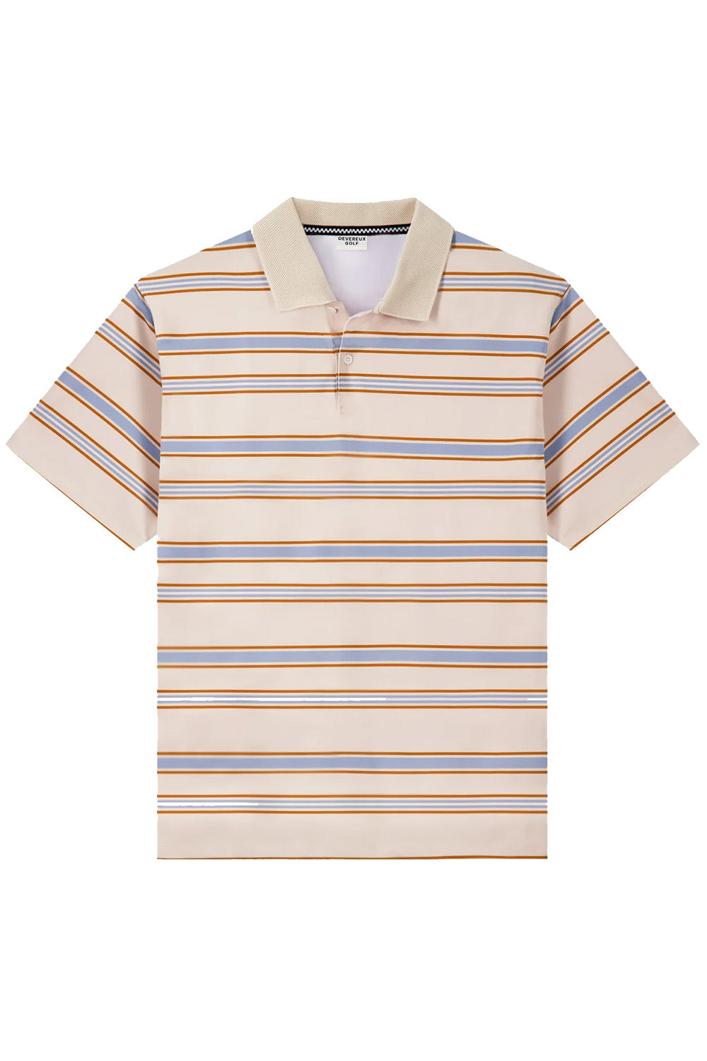 devereux golf saturday polo tobacco flatlay