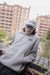 Brixton - Ewing Hood - Heather Grey - Model Front