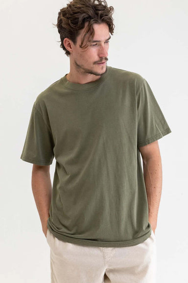 Rhythm - Classic Vintage Tee - Olive - Front