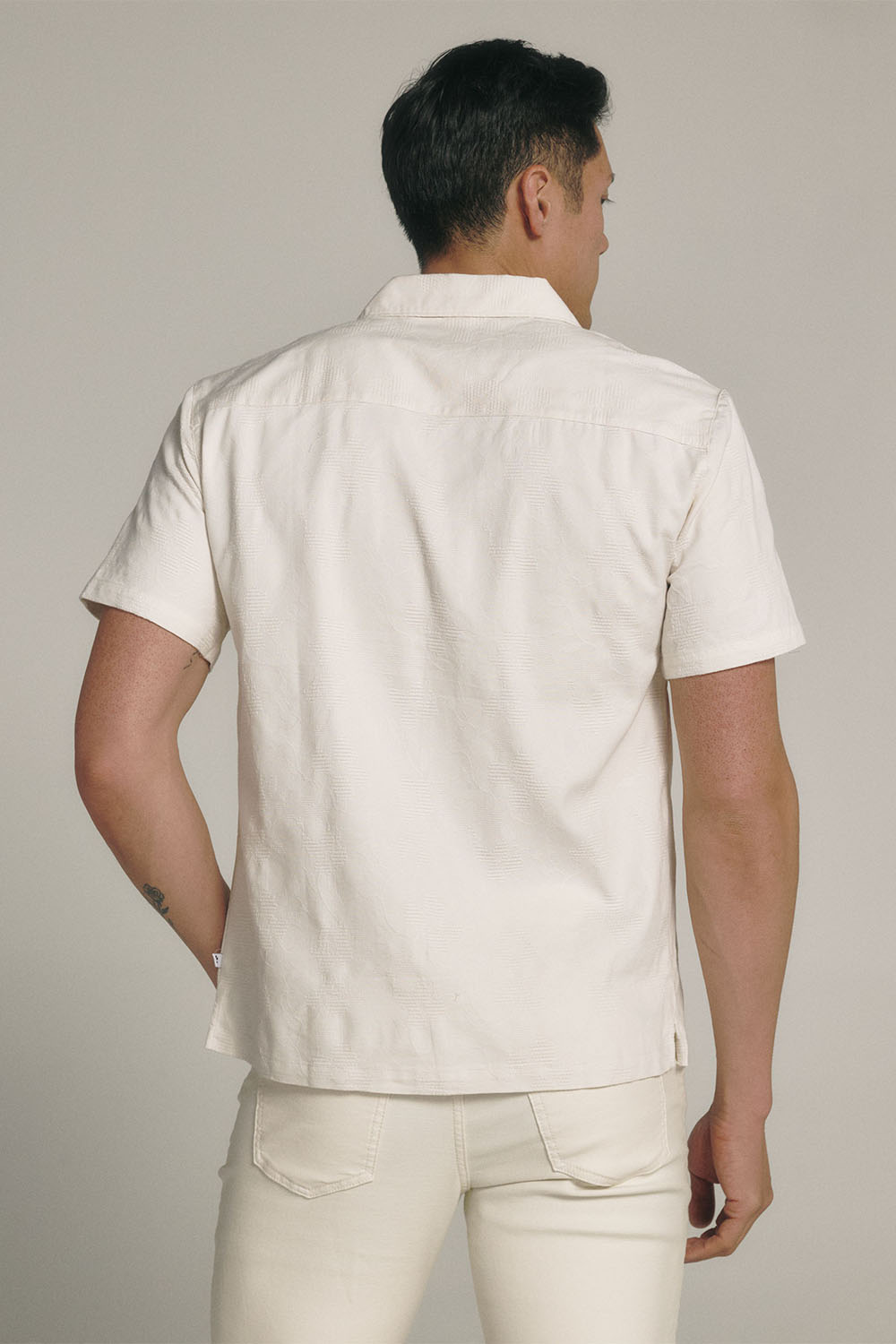 7 Diamonds - Caspian Camp Shirt - Natural - Back