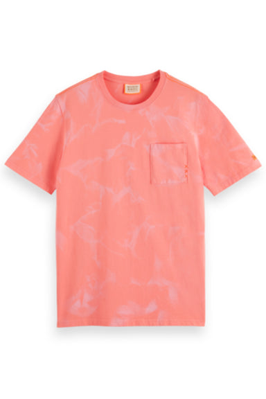 Scotch & Soda - Washed Pocket T-Shirt - Coral Reef - Front
