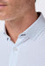 Mizzen+Main Leeward Dress Shirt in Cloud Blue Crest Dot — Detail collar view