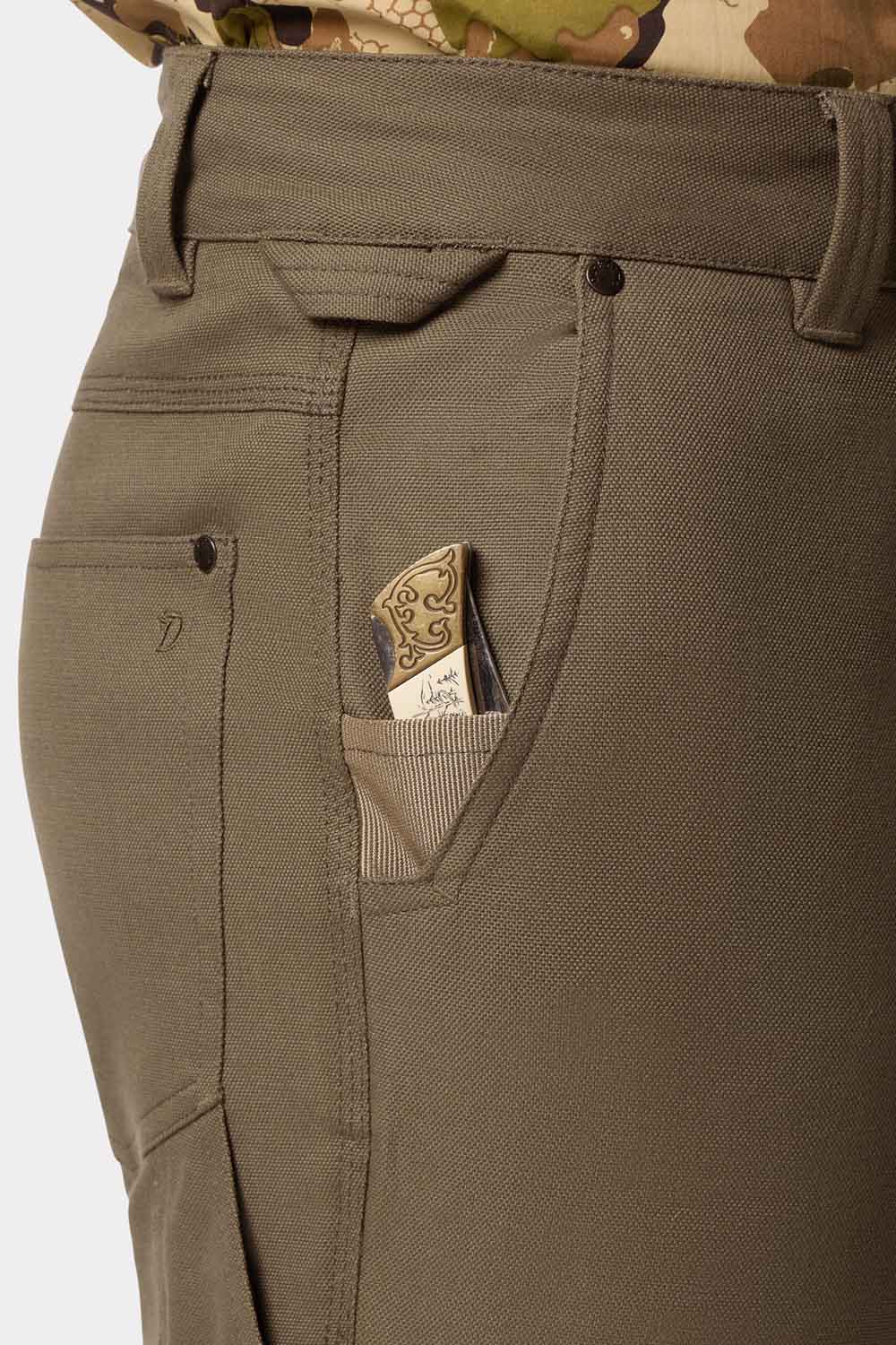 duck camp brush pants moss pocket