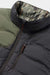 duck camp drydown reversible vest raven woodland detail