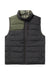 duck camp drydown reversible vest raven woodland front