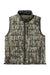 duck camp drydown reversible vest raven woodland reversed