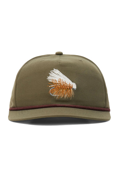 duck camp elk hair caddis hat military green front