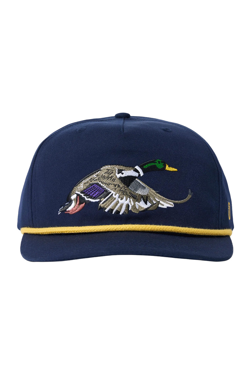 duck camp mallard trucker vintage navy front