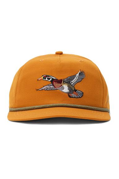 duck camp wood duck hat coastal copper front