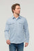 duer performance denim lite shirt dune blue front