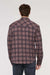 duer performance flannel heather mauve plaid back