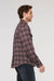 duer performance flannel heather mauve plaid side