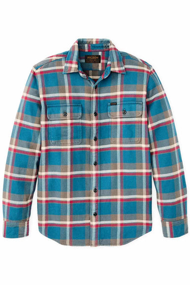 Filson VINTAGE FLANNEL WORKSHIRT Blue/Gray/Multi Plaid Front