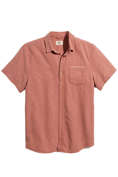Marine Layer - Stretch Selvage Shirt - Rust - Flatlay