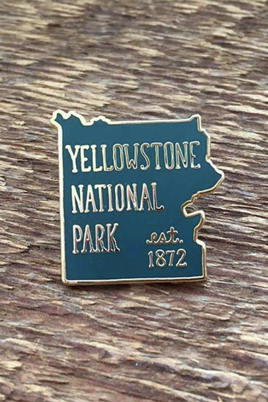Noteworth Paper & Press - Yellowstone National Park Enamel Pin - Front
