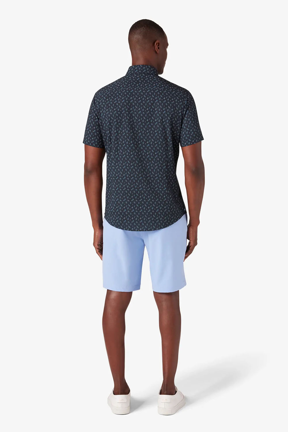 Mizzen + Main - Leeward SS - Navy Multi Leaf - Back