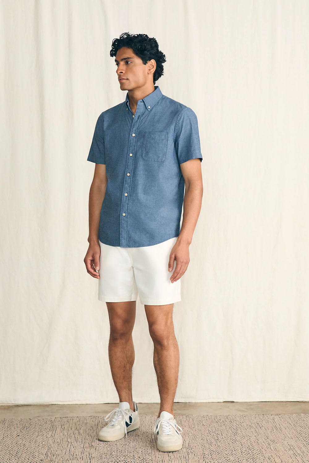 Faherty - Stretch Playa Shirt - Weathered Blue