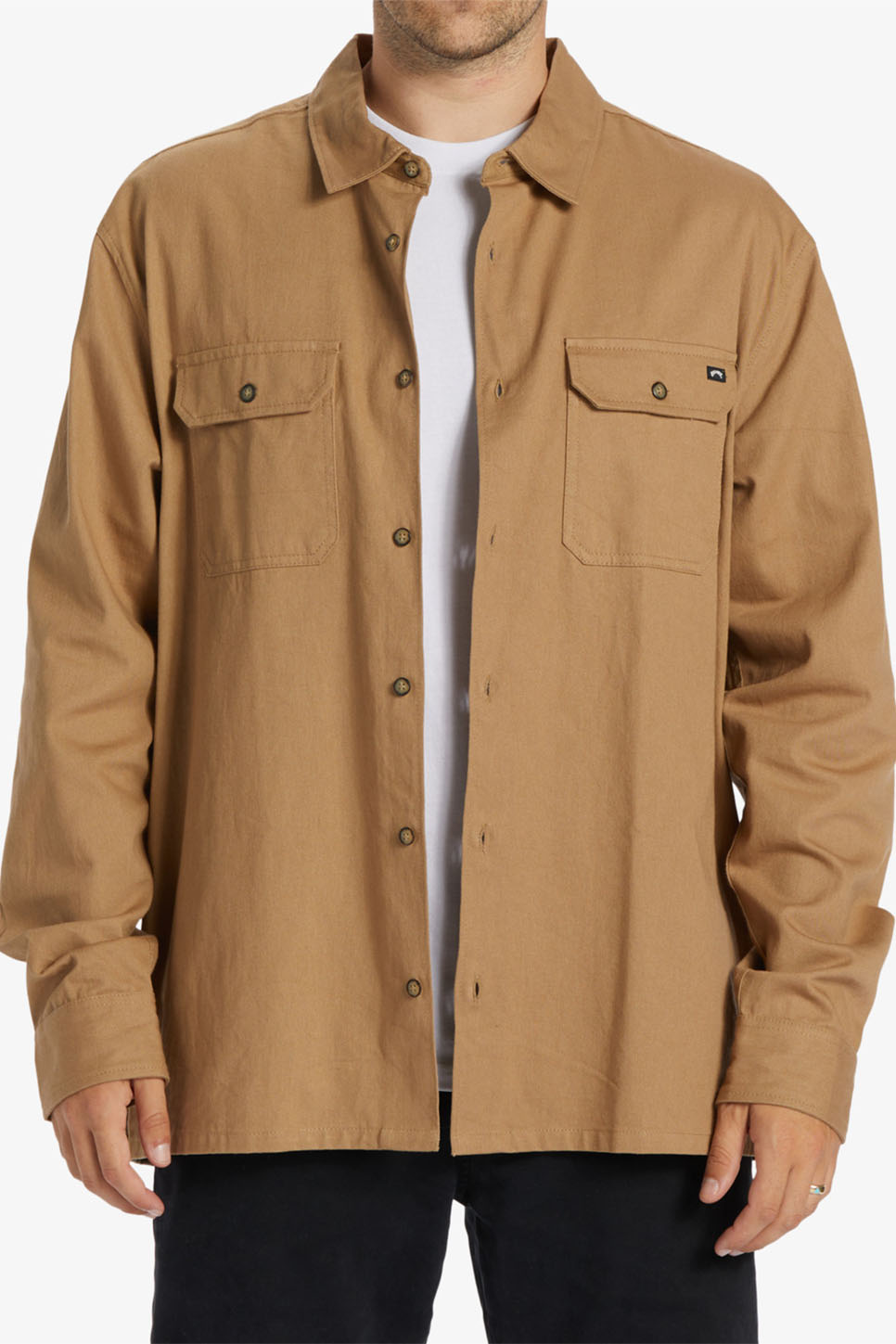 Billabong - Zeledon Solid Flannel - Gravel - Front