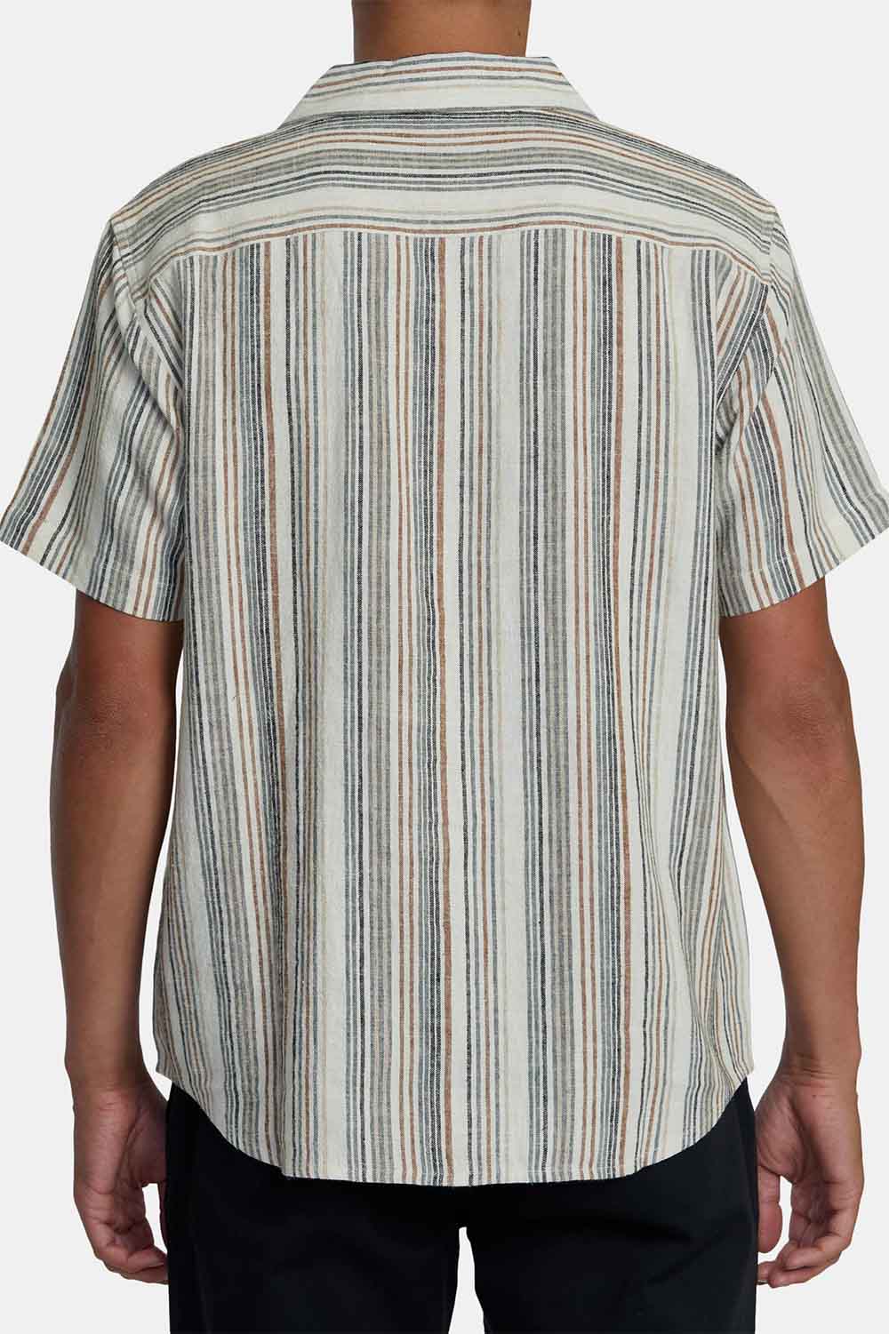 RVCA - Satellite Stripe SS - Antique White - Back