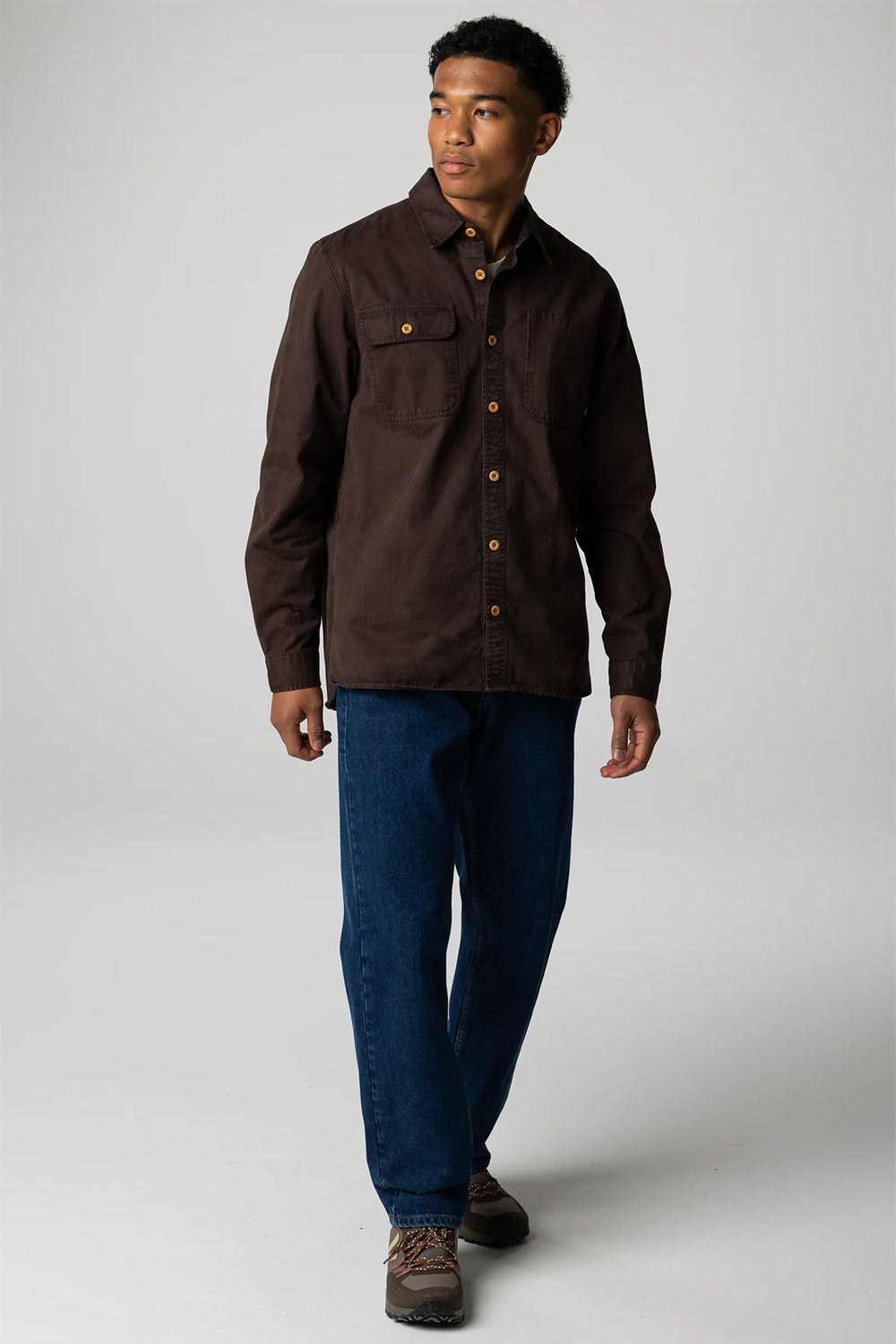 Finisterre - Eddystone Shirt - Burnt Umber  - Front