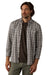 Faherty - Coastline Knit Shirt - Grey Cloud Plaid - Model Front