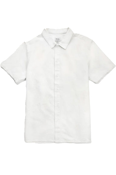 Rhythm - Classic Linen SS Shirt - Vintage White - Flatlay