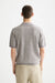Scotch & Soda - KNITTED STRIPE POLO - Grey Melange - Back