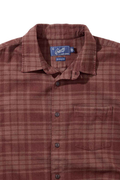 Grayers - Jaspe MW Flannel - Root Beer - Collar