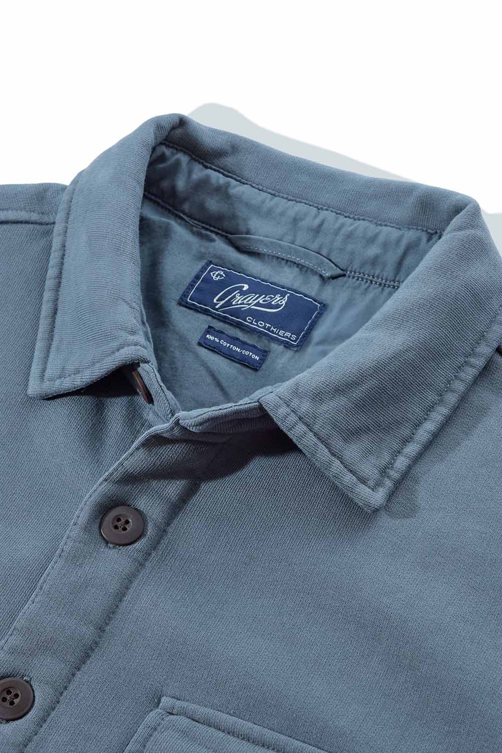 Grayers - Defender Terry CPO Jacket - Dark Slate - Detail