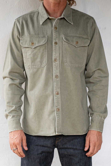Freenote Cloth - Utility Shirt - Olive - Model