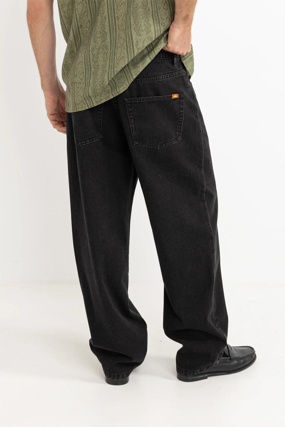 Rhythm Essential Jean Worn Black Back