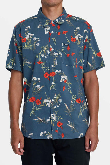 RVCA - Botanical SS - Duck Blue - Front