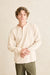 Rhythm Vintage Jersey Henley in Natural — Quarter view
