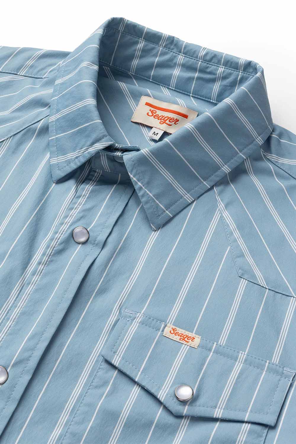 Seager - El Ranchero SS - Slate Blue Stripe - Collar