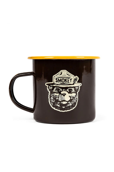 Great PNW - Smokey Enamel Mug - Brown/Yellow - Front