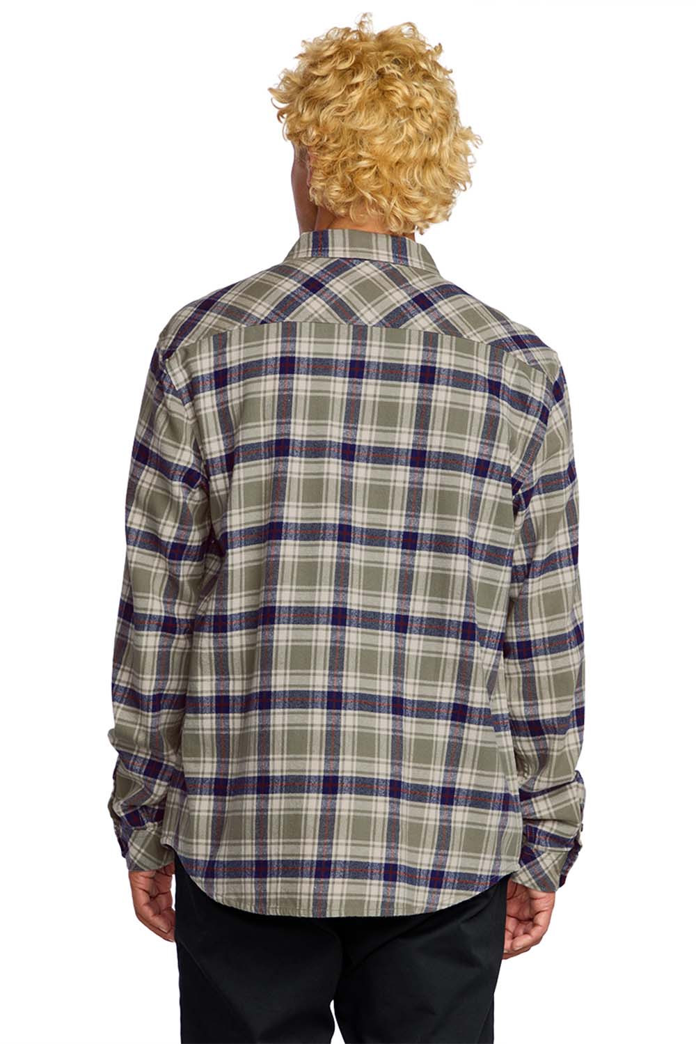 Billabong COASTLINE LS FLANNEL Olive Back