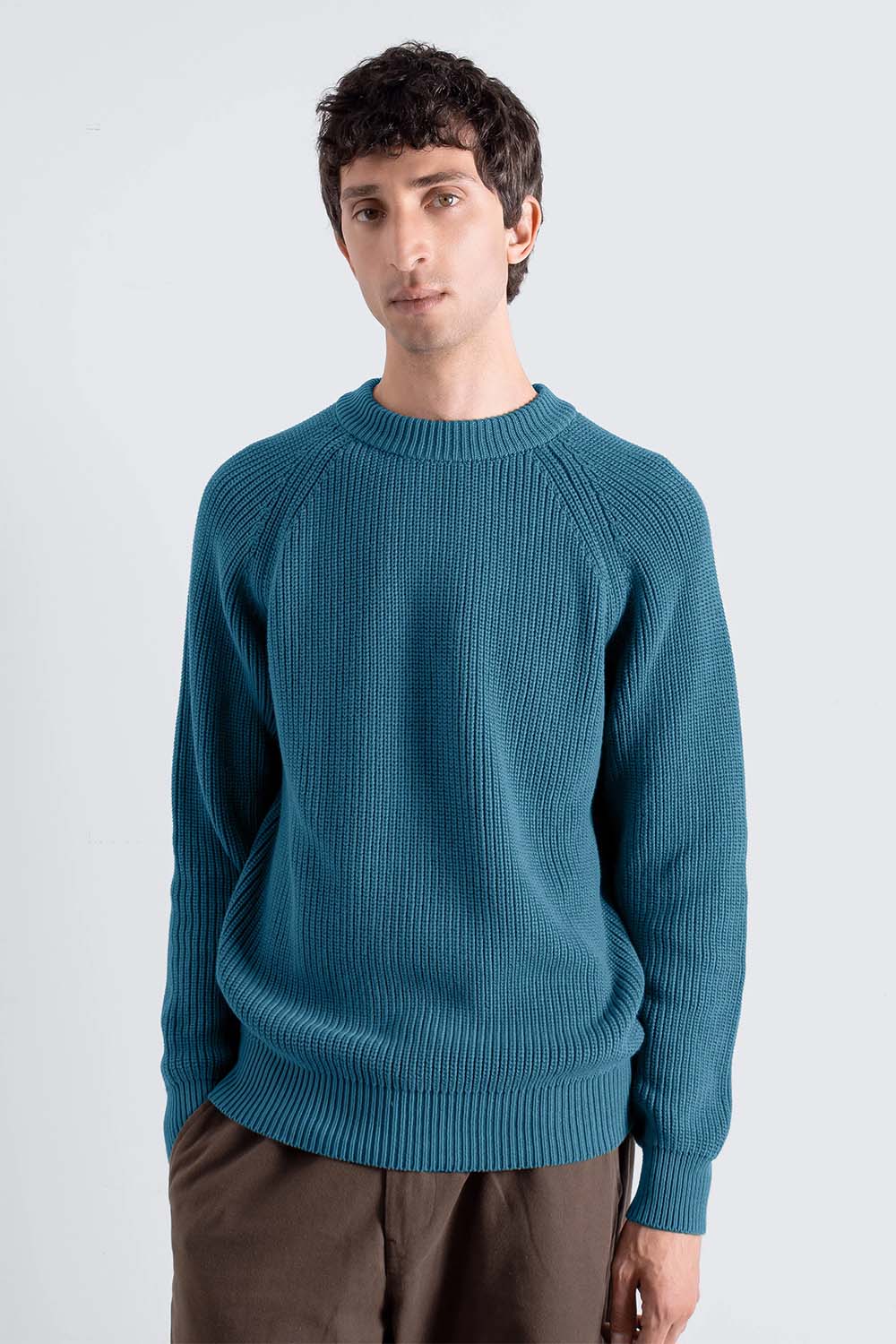 Far Afield - Herbert Raglan Knit - Blue - Front