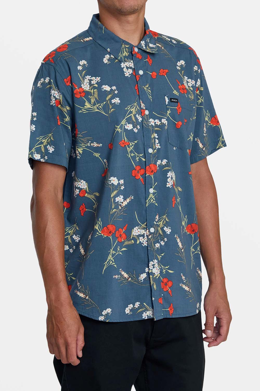 RVCA - Botanical SS - Duck Blue - Side